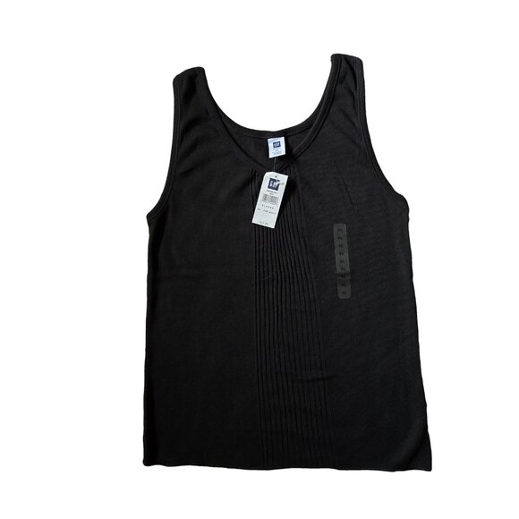 NWT GAP Black Ribbed Cotton Tank XL - Picture 1 of 2